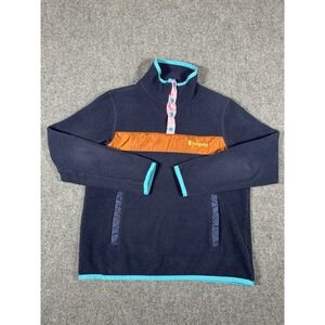 Cotopaxi Teca Fleece‎ Pullover Womens Large Blue Snap Button Hiking Jacket